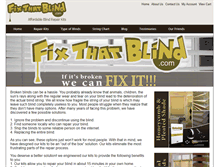 Tablet Screenshot of fixthatblind.com